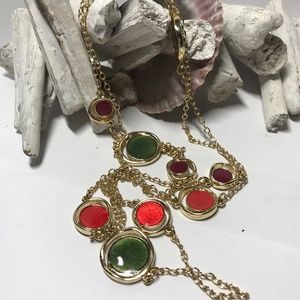 NWT Off Limits Cabochon and Gold Tone Necklace